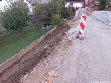 Izgradnja opornega zidu Markovo (1)